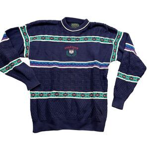 Sweater Collection‎ Van Heusen Large Golf Sweater 100% Cotton Long Sleeve